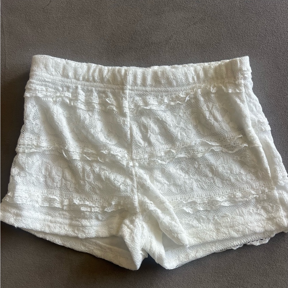 White Lace Shorts